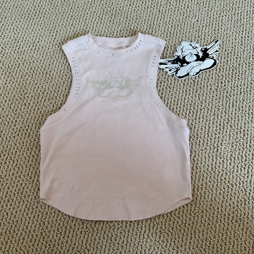 NWT Boys Lie Halter Cropped Tank Pink